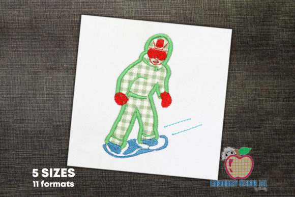 Boy on Snowboard: A Designer's Applique Review