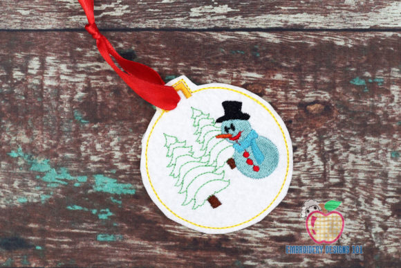 Christmas Ball Design Ornament Embroidery