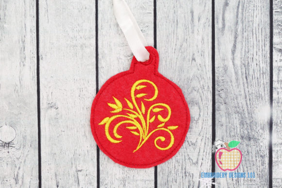Christmas Ball ITH Ornament: A Festive Embroidery Delight