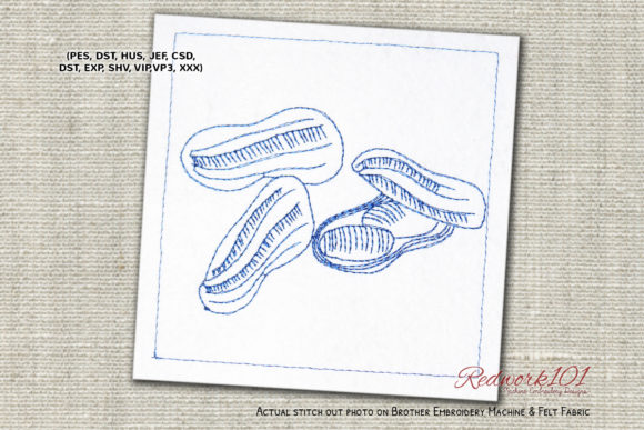 Close Up Dried Peanuts Redwork Design Review