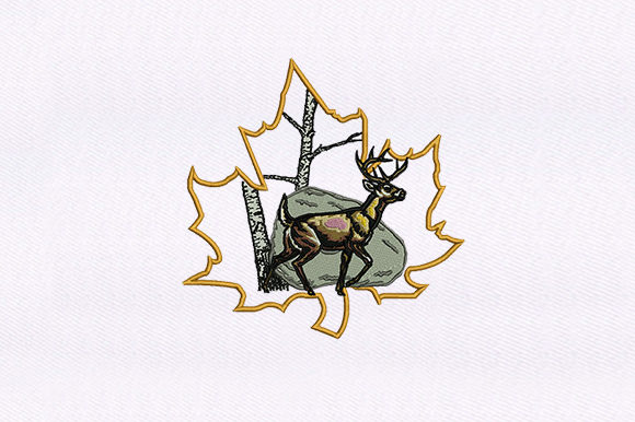Deer in a Maple Leaf: A Premium Embroidery Review
