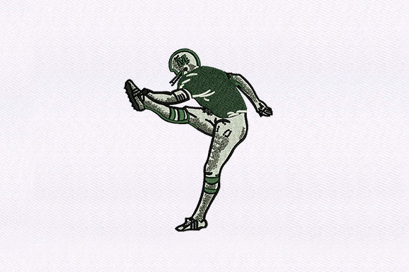 Energetic Football Player: A Bold Addition to Your Craft Fair