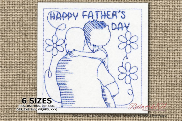 Fathers Day Greetings Redwork: A Heartfelt Embroidery Choice