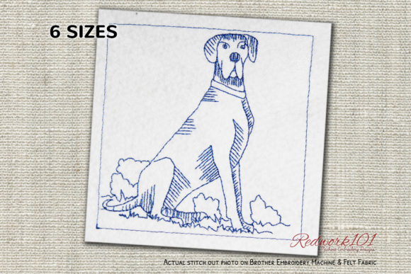 Great Dane Dog Redwork: A Stylish Addition