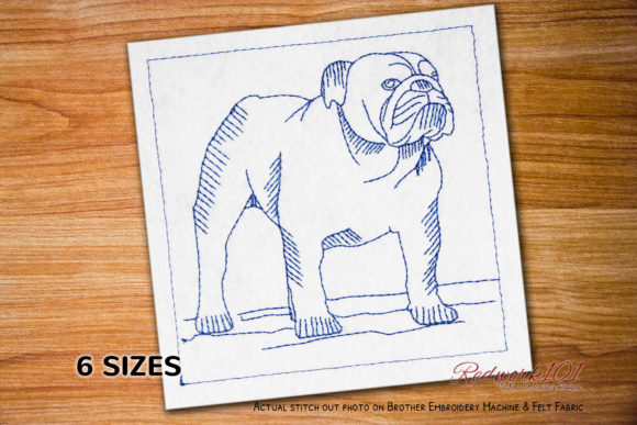 Hard Looking Bulldog Design: A Bold Embroidery Choice