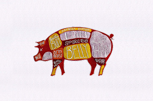 Meat Defined Pig Design: Embroidery Review